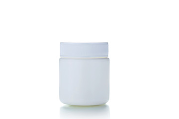 Cosmetic bottle isolated on a white background