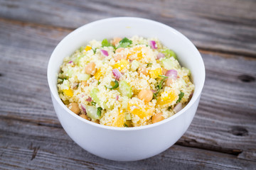 citrus couscous salad with chick peas