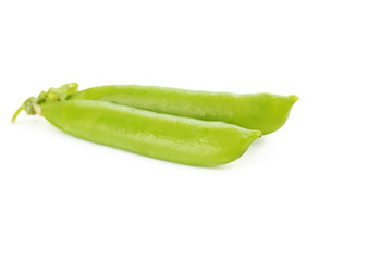 Green peas isolated on a white background