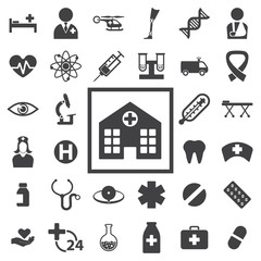 Hospital icon set