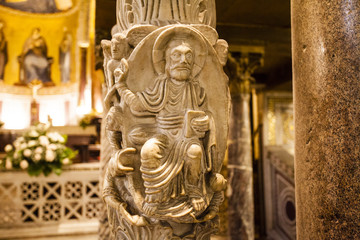 Interior of the Capella Palatina inside of the Palazzo dei Normanni palace in Palermo, Sicily, Italy, Europe
