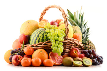 Naklejka na ściany i meble Composition with assorted fruits