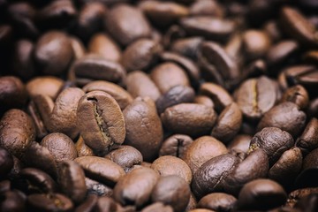 Grain de café torréfié