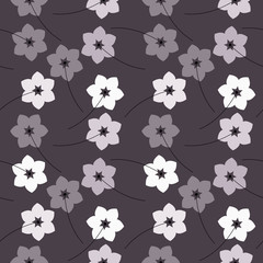 Abstract seamless pattern with flowers