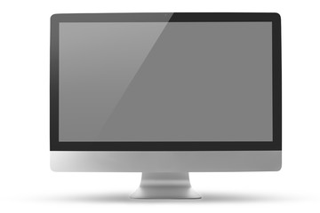 Computer monitor isolated on white with clipping path