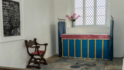 Altar of Church of The Blessed Virgin Mary in Emborough Somerset
