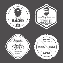 Obraz premium Vintage retro styled hipster logos