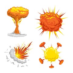 Bomb explosion effect vector