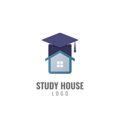 Obraz na płótnie Canvas Study house. Eduction vector logo template.