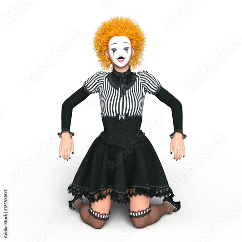 &quot;ピエロメイクアップの女性&quot; Stock photo and royaltyfree images on Pic