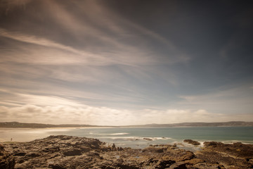 Obraz premium rocky seascape in england