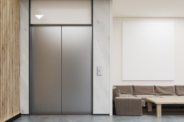 Front view of office waiting area