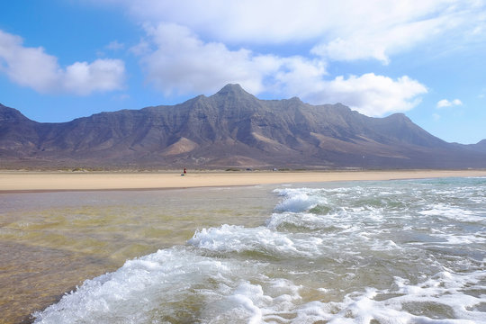Famous beach Cofete on Fuerteventura, Spain.