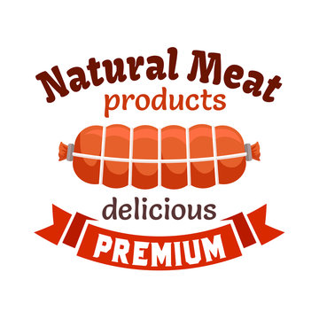 Natural meat products emblem