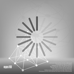 Obraz premium Flat paper cut style icon of refresh symbol