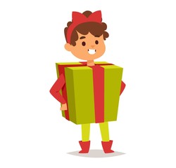 Illustration of carnival costume kid vector.