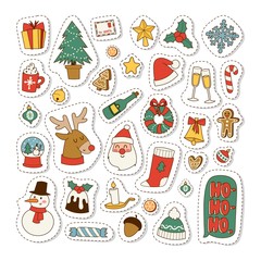 Christmas icons symbols vector set.