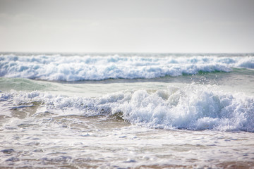 Wave in Godrevy, cornwall in england