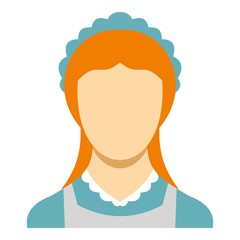 Hotel maid icon. Flat illustration of maid vector icon for web design