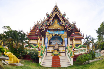 Fototapeta premium buddha statue at temple on koh samui thailand