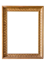 Fototapeta premium Rectangle decorative golden picture frame