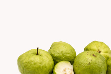 Guava fruit in Thailand on white background