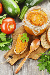 Homemade zucchini puree