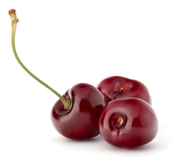 Sweet cherry berries isolated on white background cutout