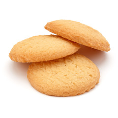 Fototapeta na wymiar short pastry cookies isolated on white background