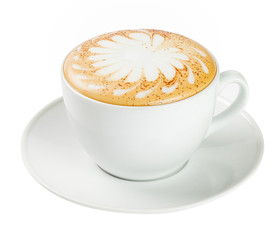 Cup of cappuccino isolated