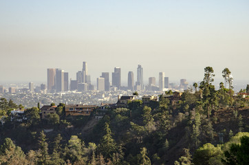 Fototapeta na wymiar Los Angeles Downtown Skyline in Distance #4
