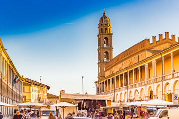 weekly market in the town main square