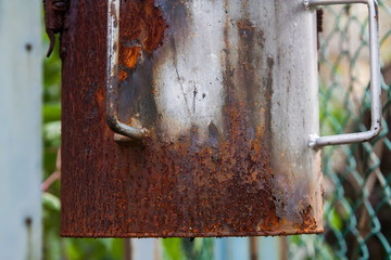Peeling texture of rust and paint