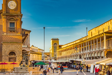 weekly market in the town main square
