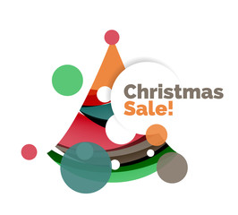 Abstract Christmas sale banner design with blank space