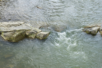 Mountain beautiful River in the Carpathians