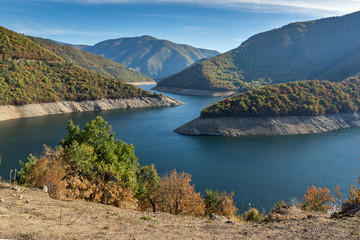 Autumn landscape of the Vacha (Antonivanovtsy) Reservoir, Rhodopes Mountain, Bulgaria © Stoyan Haytov