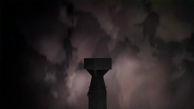 Atom Nuclear Bomb Falling from the Sky