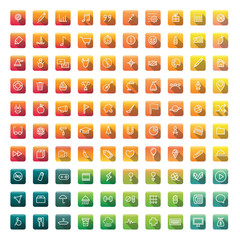 Icon Collection Vector Application Content Concept