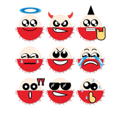 icon face rambutan 