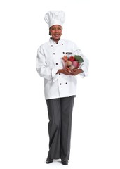 African chef woman.
