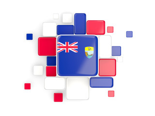 Flag of saint helena, mosaic background