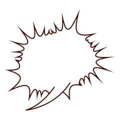 silhouette callout scream for dialogue vector illustration