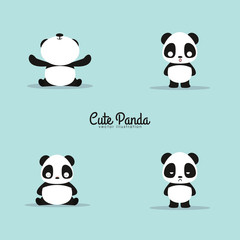 abstract cute pandas