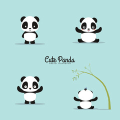 abstract cute pandas