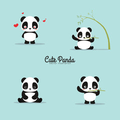 abstract cute pandas