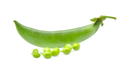 snow beans on white background
