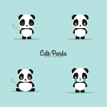 abstract cute pandas