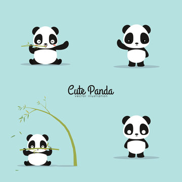 abstract cute pandas