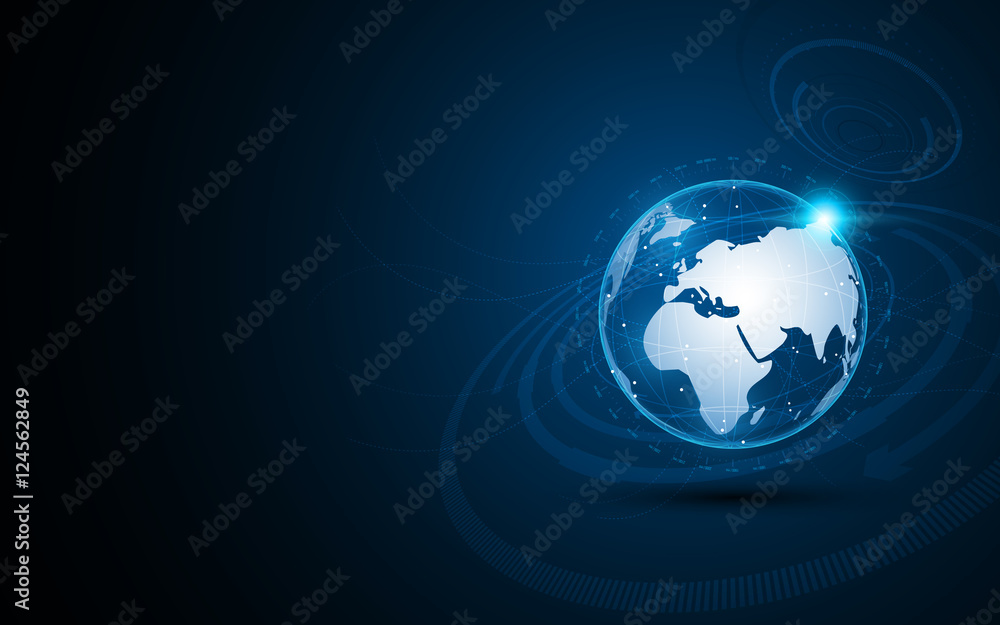Aufkleber vector global tech sci fi design pattern cyber innovation concept background